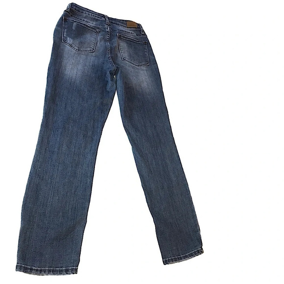 Judy Blue High Rise Denim Patch Boyfriend Jeans Medium Wash Women’s sz 3| 26 - Picture 4 of 16